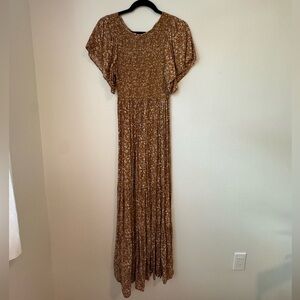 Floral Brown Maxi Dress